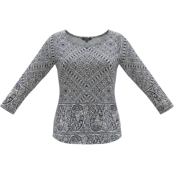 Lucky Brand Tops - NWT Lucky Brand Boho Paisley Print Tunic Top Medium Knit Blouse Modal Cotton